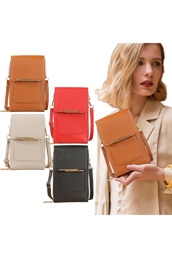 Crossbody Phone Purse Anti Leather Touchscreen Crossbody Phone Wallet with Blocking Card Slots for Hands-Free Daily Carry