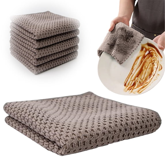 Noothes Dish Towels for Kitchen Corn Fiber Cleaning Cloth High Absorbent Lint Free Wash Cloths Multi Purpose Cleaning Rags Soft Kitchen Towels