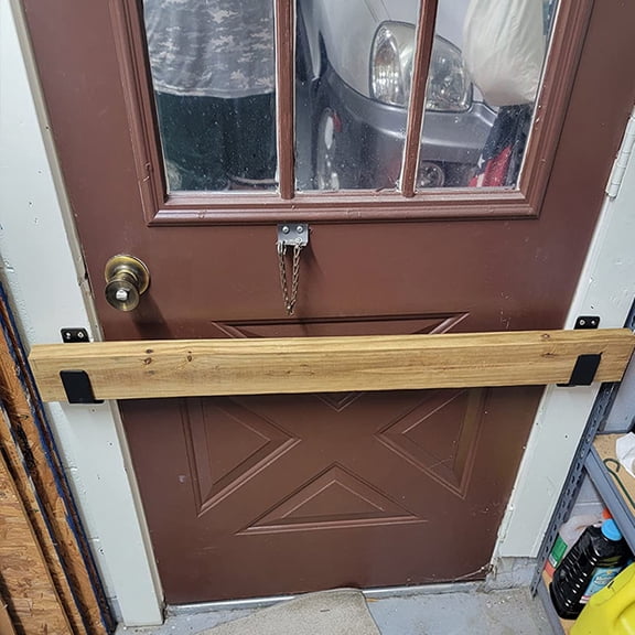 Noothes Door Security Bar U Shaped Bracket Drop Open Bar Holder Door Barricade Brackets for Home Unauthorized Entry Prevention