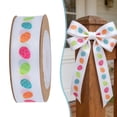 thumbnail image 1 of Noothes Easter Ribbon Wired Edge 10 Yards Carrot Stripe and Bunny Print Spring Ribbon for Wreath Making DIY Crafts Gift Wrapping and Holiday Home Decoration, 1 of 8