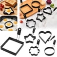thumbnail image 1 of Noothes Egg Shaper For Frying Pan Heart Shape Pancakes Mold Pancake Ring Fried Egg Ring Square Egg Mold Multi Shape Breakfast Set, 1 of 5