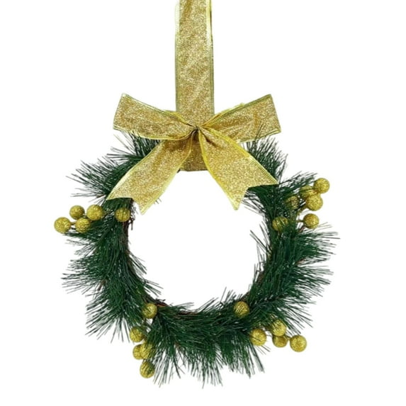 Noothes Festive Wreaths with Holly Berries, Traditional Christmas Wreaths for Door and Window Holiday Displays