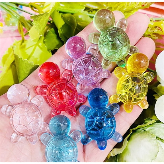 Noothes Fish Tank Decorations, 6 Colorful Glittering Sea Creature Plastic Animals, Aquarium Decor Mini Ocean Figurines for DIY Crafts Parties, Underwater Ornaments