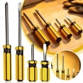 thumbnail image 1 of Noothes Flat Head Screwdriver Metric Single Use Steel with PVC Handle Driver Compact Tool for Small Repairs Dorm Room Essentials, 1 of 4