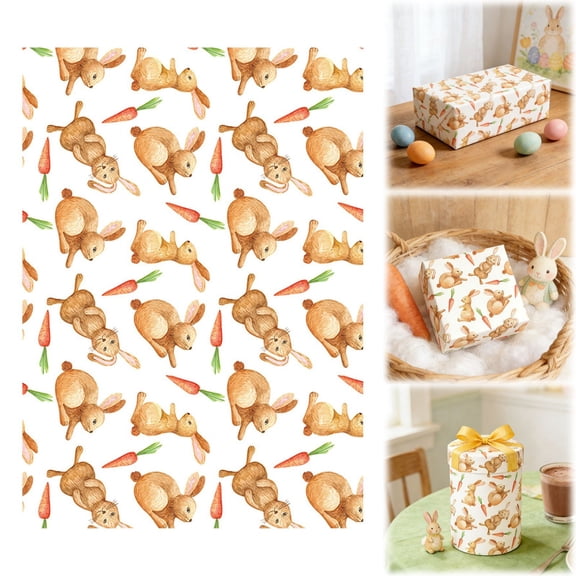 Noothes Funny Gift Wrapping Paper, Easter Bunny Egg Holiday Wrap 20x28 Inch Single Foldable Sheet