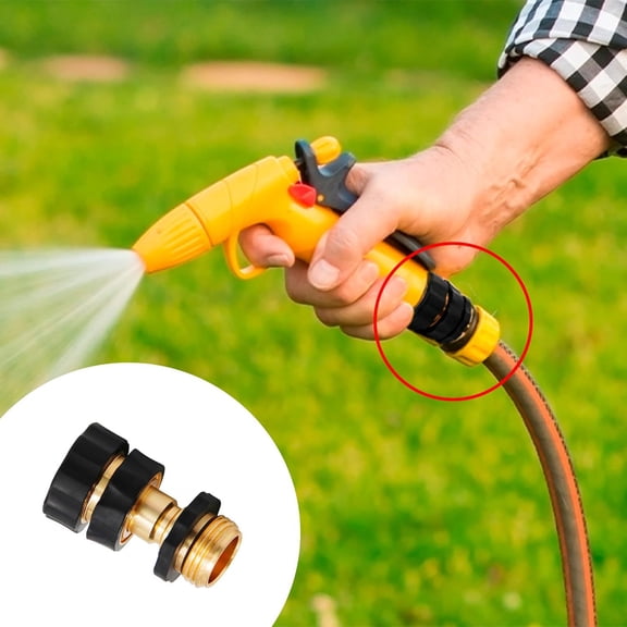 Noothes Garden Hose Quick Connect Solid Brass Quick Connect Hose Fittings Leakproof Hose Connector Set for Easy Fast Watering and Garden Hose Connection