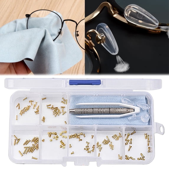 Noothes Glasses Repair Kit With Screws Tiny Screws For Eyeglasses Precision Screwdriver Set Eye Glass Repairing Kit Portable Tool For Home Travel