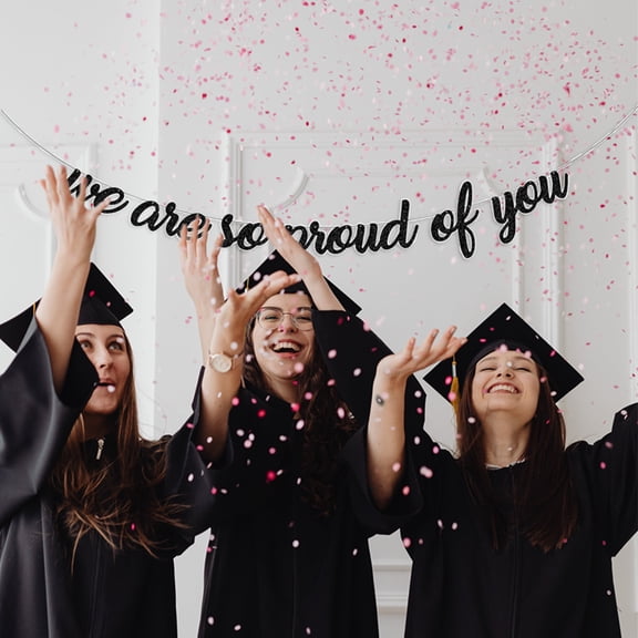 Noothes Graduation Decorations 2026 Congrats Grad We Are So Proud Of You Banner and K 12th Grade Photo Banner Set Class Of 2026 Party