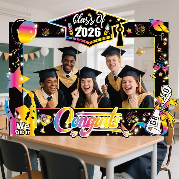 Noothes Graduation Photo Booth Props 2026 Selfie Frame Photo Booth ...