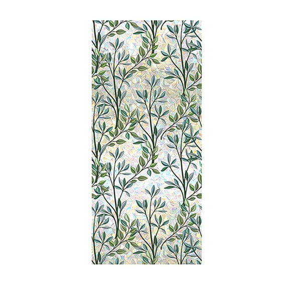 Noothes Green Vine Window Film for Bathroom Privacy, Static Cling Sunlight Blocking Film for Front Door and Home Decoration to Create Cozy Eco-Friendly Living Space