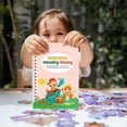 thumbnail image 1 of Noothes Grooved Writing Practice Book Reusable Handwriting Workbook Tracing Numbers and Letters Portable Learning Workbook, 1 of 5