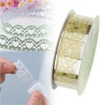 thumbnail image 1 of Noothes Lace Washi Tape Roll Border Stickers Decorative Tape for Crafts Lace Flower Pattern Glitter, 1 of 8