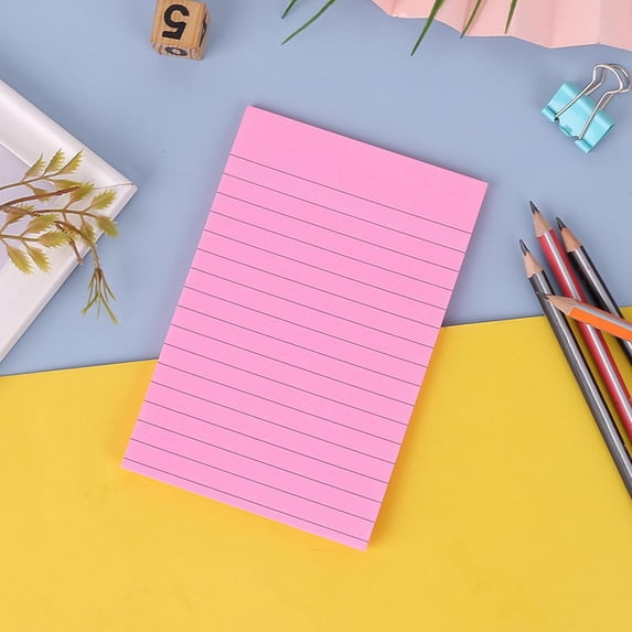 Noothes Large Post It Notes Sticky Notes with Lines 4x6 Sticky Notes Stick Note Pad 8 Bright Multi Colors 50 Sheet Pad