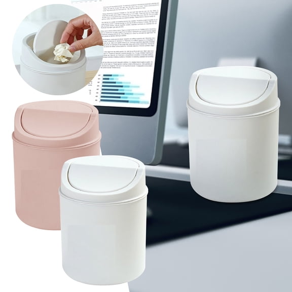 Noothes Mini Trash Can with Lid Desktop Trash Can Table Top Trash Can Tiny Countertop Trash Can for Kitchen Living Room Restaurant Bar Home Office