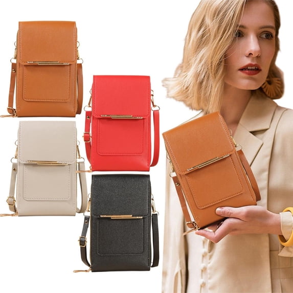 Noothes Phone Wallet Crossbody Anti Leather Touch Screen Crossbody Phone Purse with Blocking Card Slots for Travel and Everyday Use