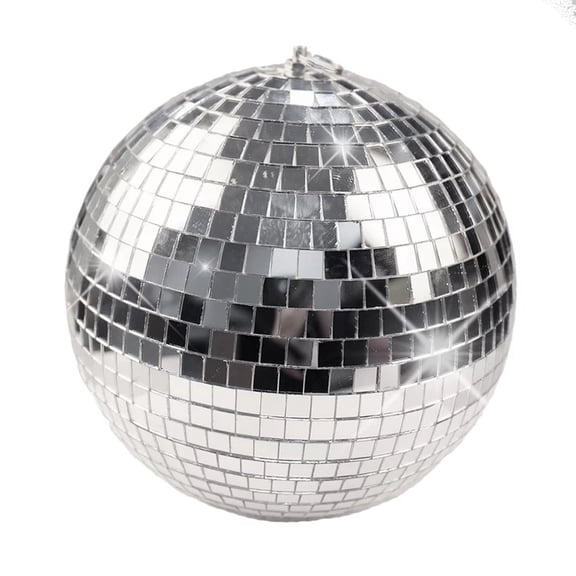 Noothes Portable Disco Ball with Metal Ring Reflective Rotating LED Party Light for DJ Dance Club Stage Christmas Decor