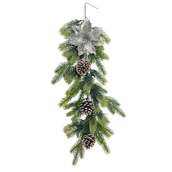 Noothes Realistic Artificial Christmas Garland Luxurious PVC Needle Design for Wall Mantel Decor Reusable Easy to Install Holiday Greenery