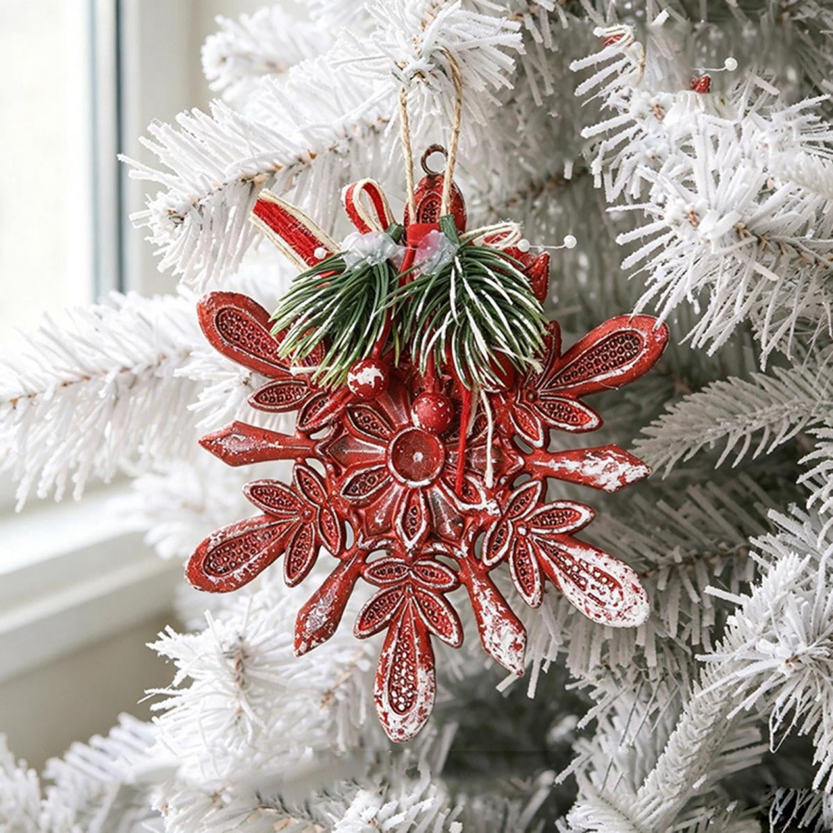 Red 4649 Noothes Red Christmas Ornaments Plastic Christmas Tree Decorations ...
