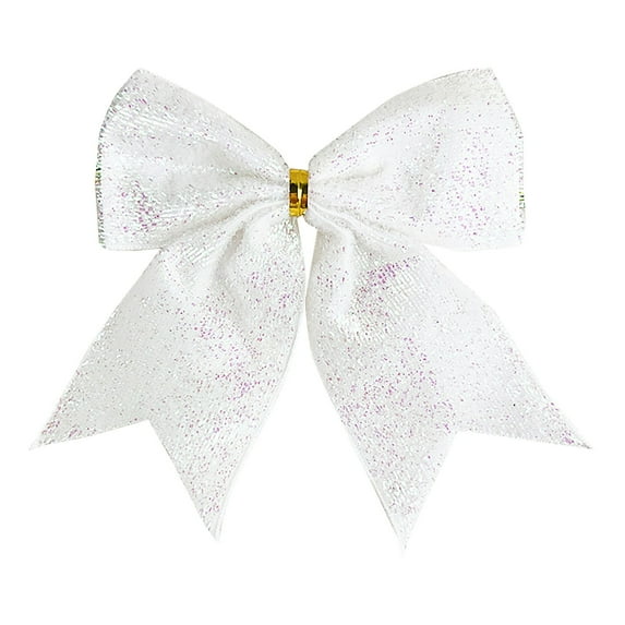 Noothes Red & Gold Plaid Christmas Tree Bow Topper with Needle Accents Reusable Large Bow for Wreaths and Garland