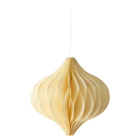 Noothes Reusable Green Honeycomb Paper Ornaments Set, Hanging Tissue Paper Christmas Decor for Tree and Festive Holiday Decoration