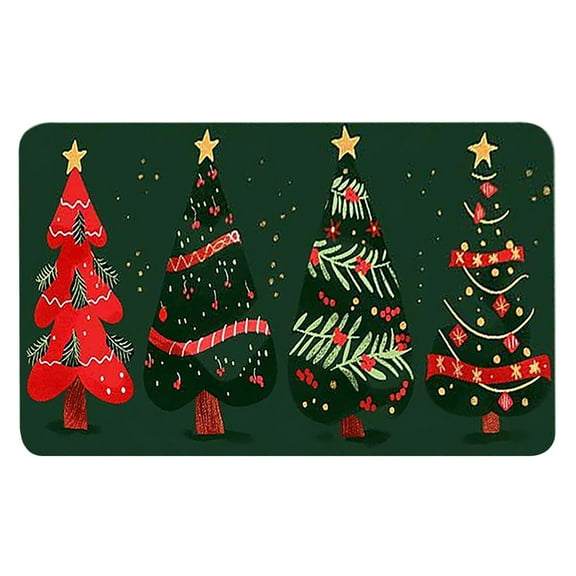 Noothes Seasonal Plaid Christmas Doormat, Durable Winter Holiday Decor for Indoor and Outdoor Use