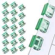 Noothes Sliding Clips 20pcs, Multi-Purpose Plastic Paper Fasteners - Secure 50 Sheets, Random Color for Home/Office/Travel, Ultra-Thin Design