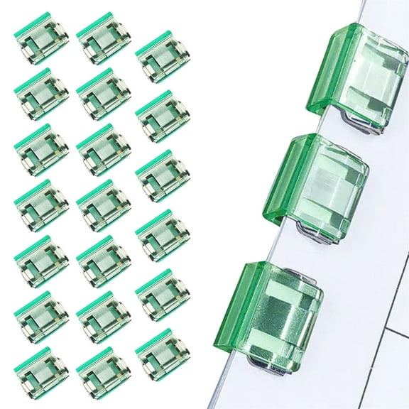 Noothes Sliding Clips 20pcs, Multi-Purpose Plastic Paper Fasteners - Secure 50 Sheets, Random Color for Home/Office/Travel, Ultra-Thin Design