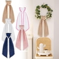 thumbnail image 1 of Noothes Summer Wreath Sash Cotton Satin Ribbon for Front Door Wreath Sashes Bow Indoor Outdoor Bridal Shower Holiday Garland Accessories, 1 of 7
