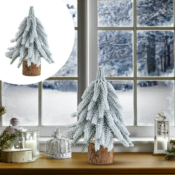 Noothes Tabletop Christmas Tree 18 Inch Mini Desktop Xmas Tree with 20 Ornaments Star & LED Lights for Home Office Table Shelf Holiday Decorations