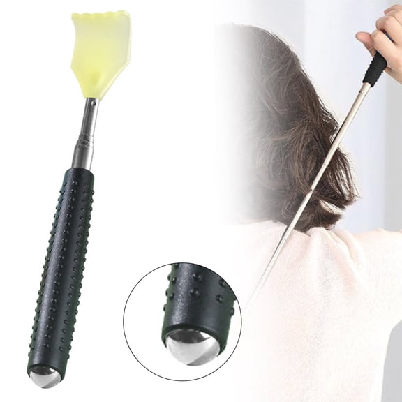 Noothes Telescoping Back Scratcher Extendable Stainless Steel Backscratcher Multifunctional Massage Tool
