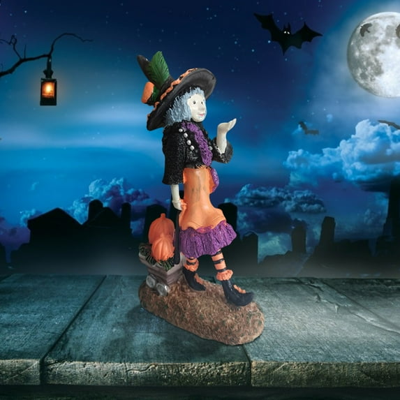 Noothes Witch Statue Set - 7 Unique Hand-Painted Resin Figurines (Bewitching Designs), Durable Halloween Desktop/Home Decor & Gift 