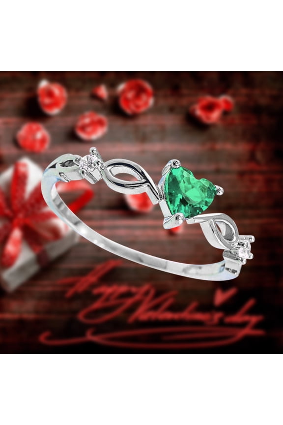 Women's Adjustable Heart Ring with Zircon, Dainty Heart Shaped Gift Jewelry for Birthday Anniversary, Romantic Fashion Heart Ring for Her