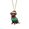 thumbnail image 1 of Noothes Wooden Lab Christmas Ornament, Pet-Themed Holiday Tree Decor for Dog Lovers and Rustic Xmas Decorations, 1 of 7