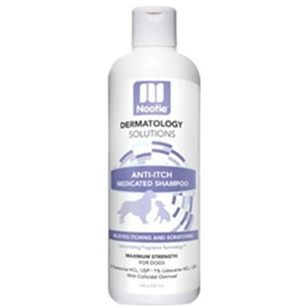 Nootie 8 oz Dermatology Solutions Anti-Itch Medicated Shampoo, Cucumber