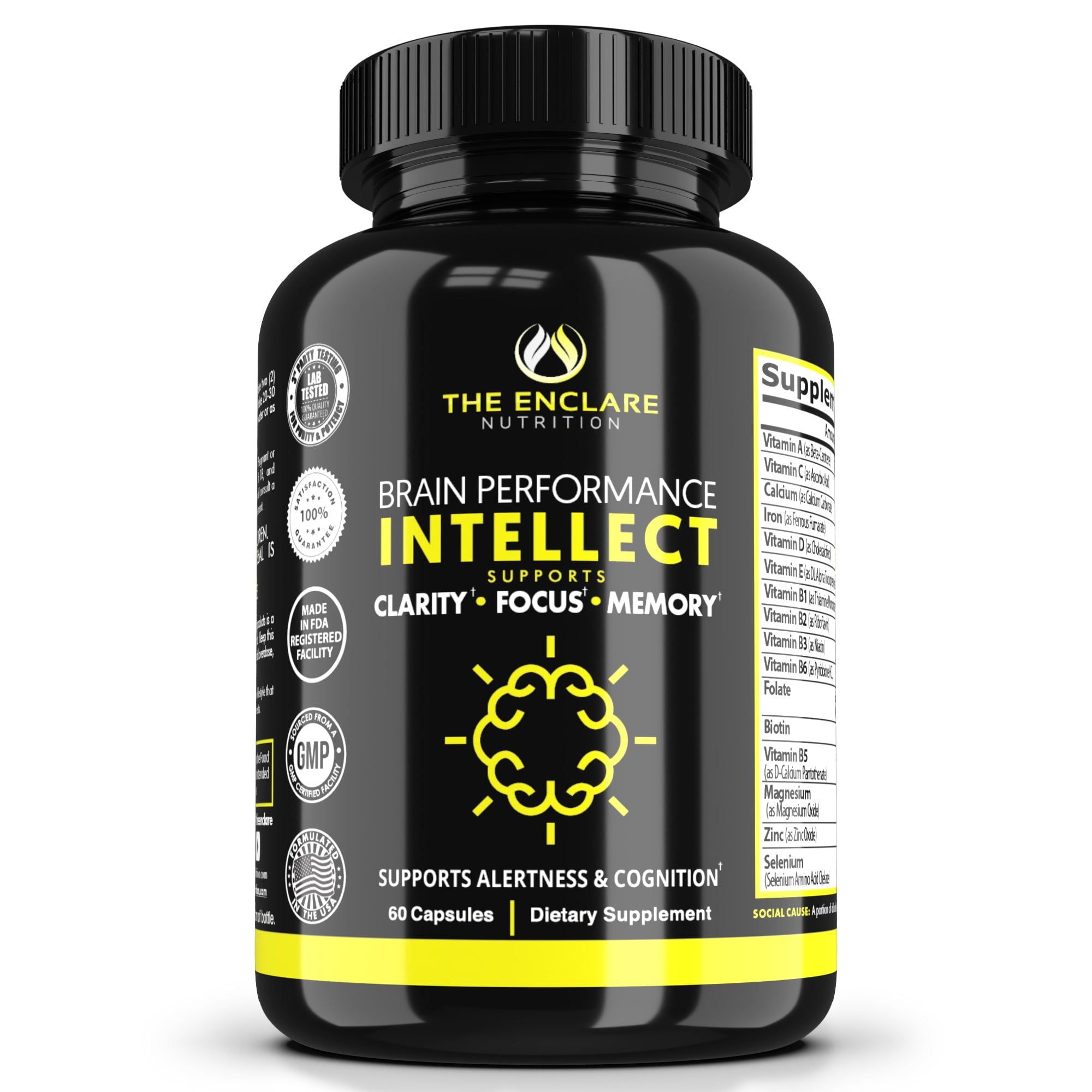 The Enclare Nutrition Nootropic Intellect Brain Supplements for Memory ...