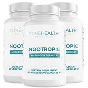 Nootropic Mushroom Formula with Bacopa Monnieri, 3 Bottles