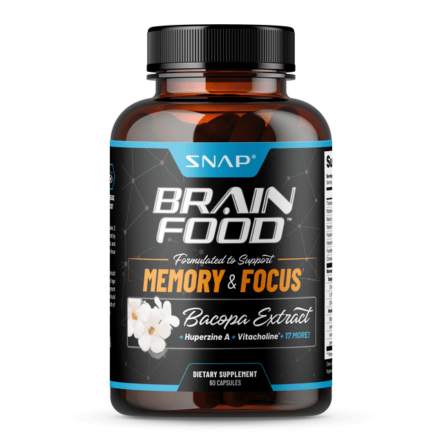 Nootropics Brain Booster with Bacopa Extract Snap Supplements, Memory