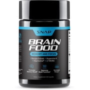 Snap Supplements Nootropic Brain Support with Bacopa and Ginkgo, 60 Capsules, Dietary Supplement for Adults, Easy-to-Use Capsule Format, Designed for supports memory, focus and mental clarity