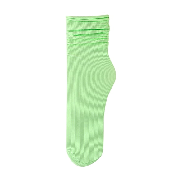 Nooxsoe 10 Pairs - Women's Thin Mid-tube Candy-colored Ice Silk Comfortable Stacking Socks F One Size
