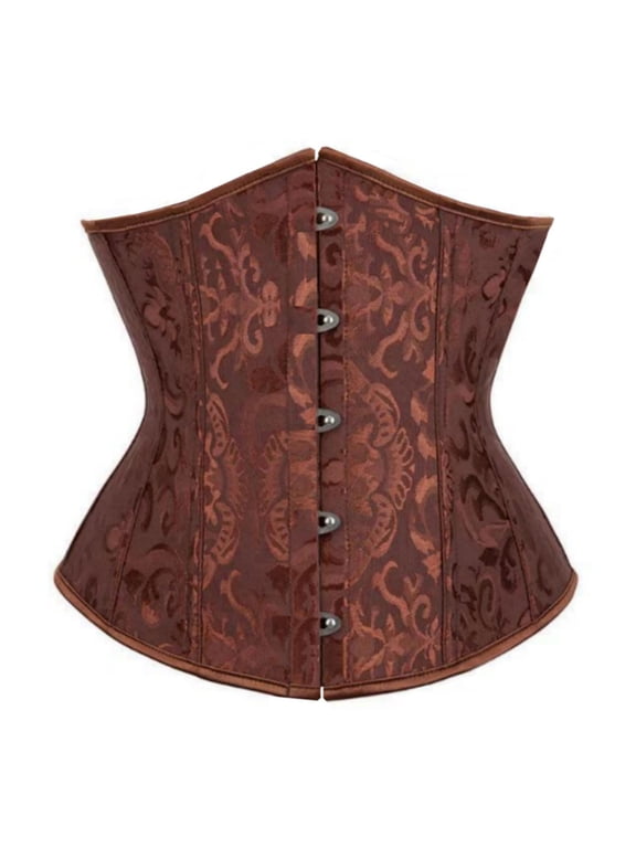 Bustier Corset Tops For Women Lace Tied Renaissance Overbust Bustier Bodysuit Underbust Corset Top Bustiers Corsets For Women Adjustable Lace Back Women'S Bustiers & Corsets Z2-Coffee Xl