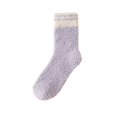thumbnail image 1 of Nooxsoe Coral Velvet Socks Athletic Socks Vintage Socks Home Socks Crew Socks Plush Warm Socks Sleeping Socks Running Socks Thermal Socks Winter Warm Mid Calf Socks Womens Sock Purple One Size, 1 of 8