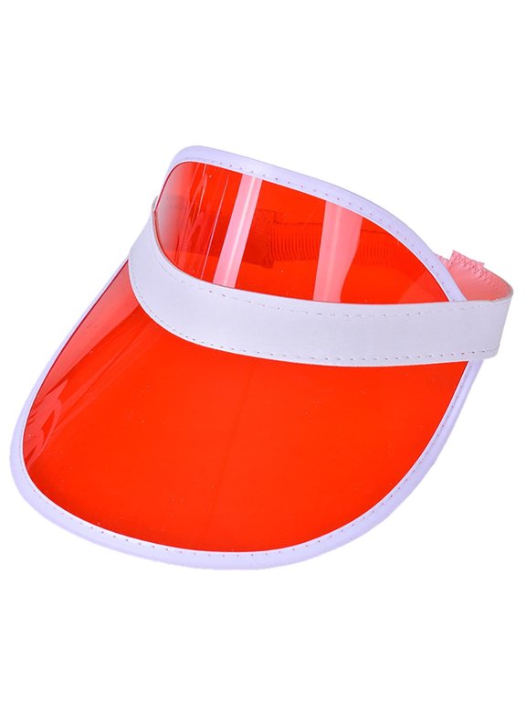 Sport Wear Athletic Visor Sun Sports Visor Hat Adjustable Cap with Retractable Brim for Women and Men Red One Size