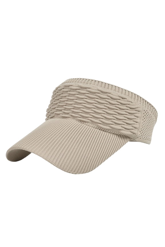 Sun Visor Hats for Women - Beach Wide Brim Fashion Hat UV Protection Quick Dry Packable Summer Cap for Casual Sports Brown One Size