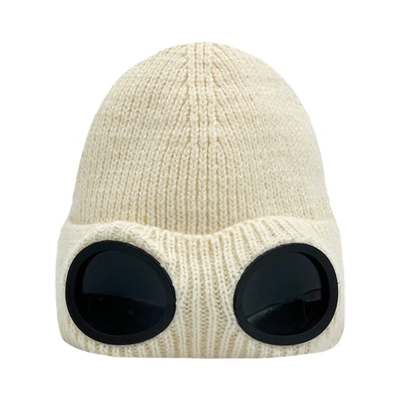 Nooxsoe Unisex Beanie Winter Knitted Cuffed Soft Warm Hat for Men/women Ski Watch Cap Mens Trapper with Visor Beige One Size