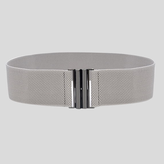 Nooxsoe Wide Belt Elastic Stretch Waist Belts for Women Dress No Show Invisible Elastic Web Strap Stretch Belts for Women Adjustable Flat Buckle Belt for Jeans Pants Dresses Z1-gray One Size