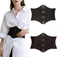 thumbnail image 1 of Nooxsoe Wide Waistband Belt for Women Half Corset Belt for Dresses Lace Up Waist Belt Lace Up Adjustable Waistband Wide Belt Waspie Waist Belt Bustiers for Dress Womans Belts A2-red One Size, 1 of 6