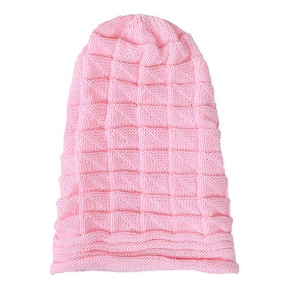 Nooxsoe Women Beanie Hats Snow Ski Cap Knitted Beanie Cuffed Beanie Hat Winter Warm Bonnet Slouchy Beanie Hat Ribbed Knit Beanie Soft Warm Soft Thick Ski Beanie Women’s Hat Pink One Size