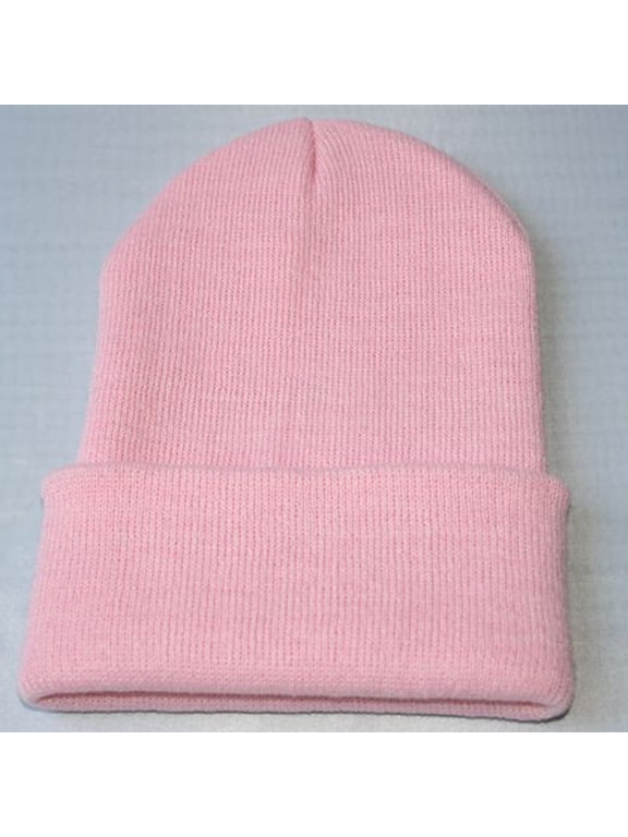 Women Beanies For Winter Warm Bonnet Knitted Beanie Winter Hat Thick Warm Ribbed Cuffed Thickened Warm Bonnet Ribbed Knit Beanie Soft Warm Women’S Hat Z1-Pink One Size