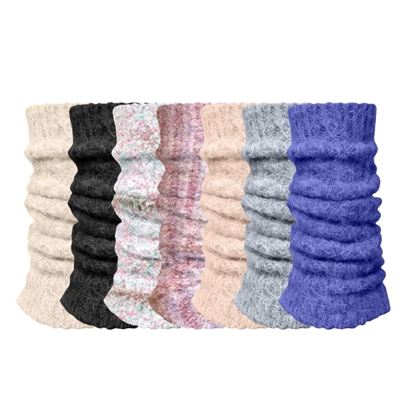 Nooxsoe Women Leg Warmers for Winter, Cable Knit Knee High Plus Size Leg Warmers for Boot Yoga Socks Ballet Dance Gray a