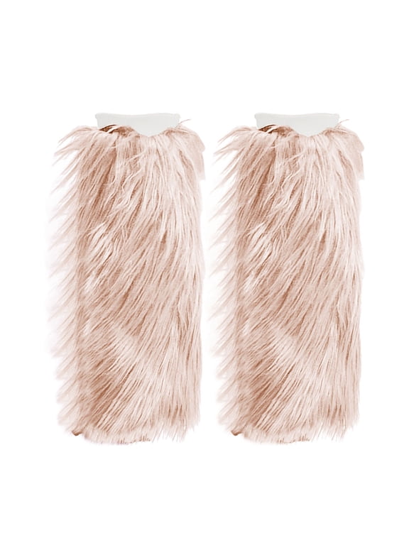 Women’S Furry Leg Warmers Furry Boot Cuff Long Boot Cuffs Cover Long Leg Warmers Fuzzy Leg Warmers Leg Warmers Vintage Y2K Thick Leg Warmers Women'S Leg Warmers Z1-Pink 2 S